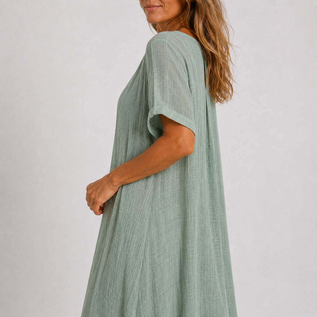 Violet - Flowy V-Neck Maxi Dress