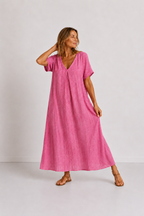 Violet - Flowy V-Neck Maxi Dress