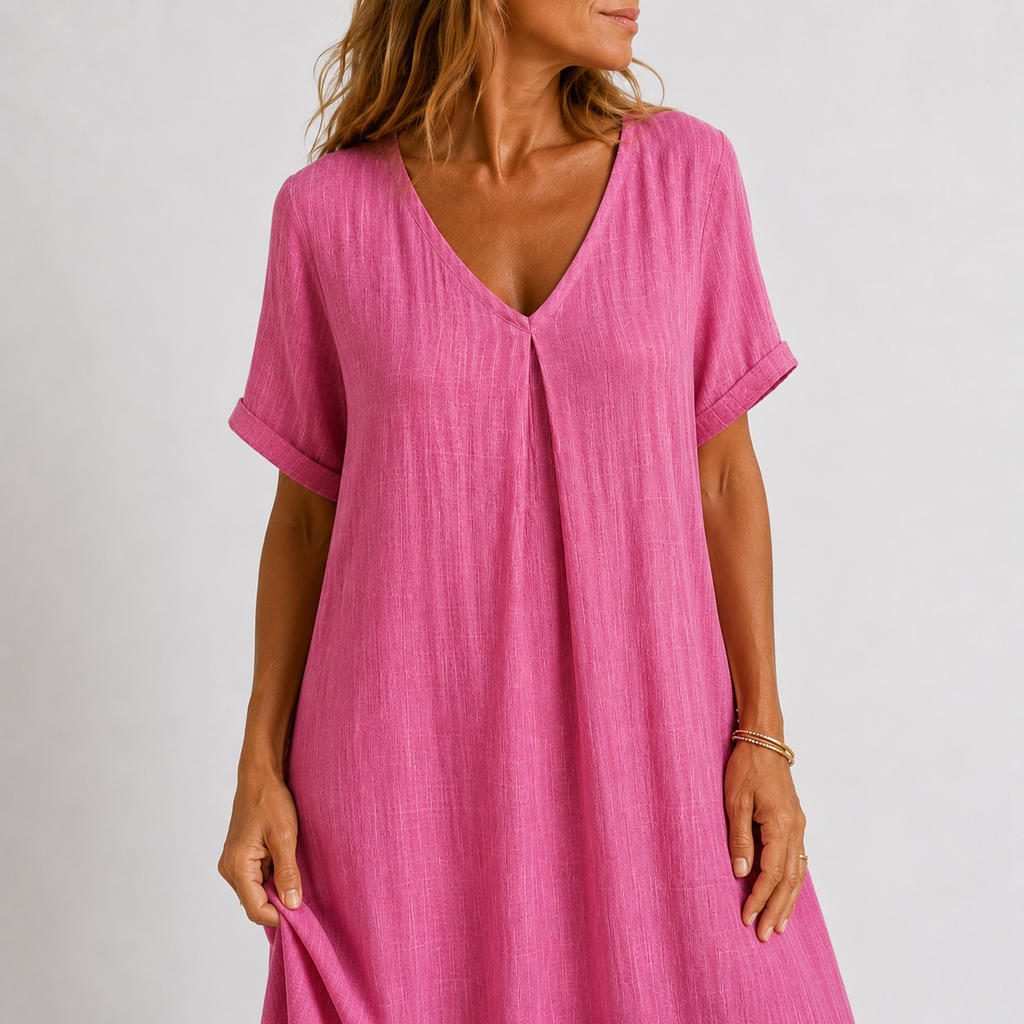Violet - Flowy V-Neck Maxi Dress
