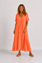 Violet - Flowy V-Neck Maxi Dress