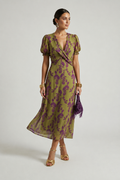 Virel - Floral Wrap Midi Dress