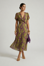 Virel - Floral Wrap Midi Dress
