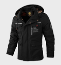 Walker - Hooded Multi-Pocket Jacket in Black