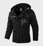 Walker - Hooded Multi-Pocket Jacket in Black