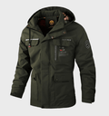 Walker - Hooded Multi-Pocket Jacket in Army Green
