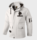 Walker - Hooded Multi-Pocket Jacket in White (Style B)