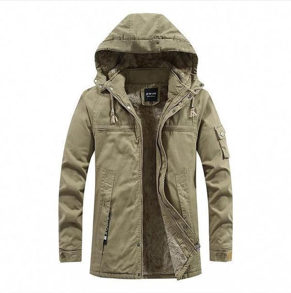 Wyatt - Hooded Utility Jacket in Khaki